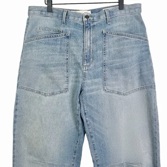 Nili Lotan Shon Jean Summer‎ Wash Barrel Leg Denim Size 31 - Picture 5 of 10